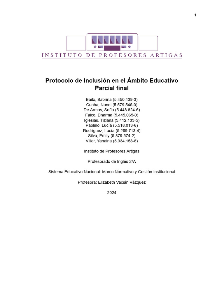 Proyecto de Inclusión | PDF | Invalidez | Inclusión (Educación)