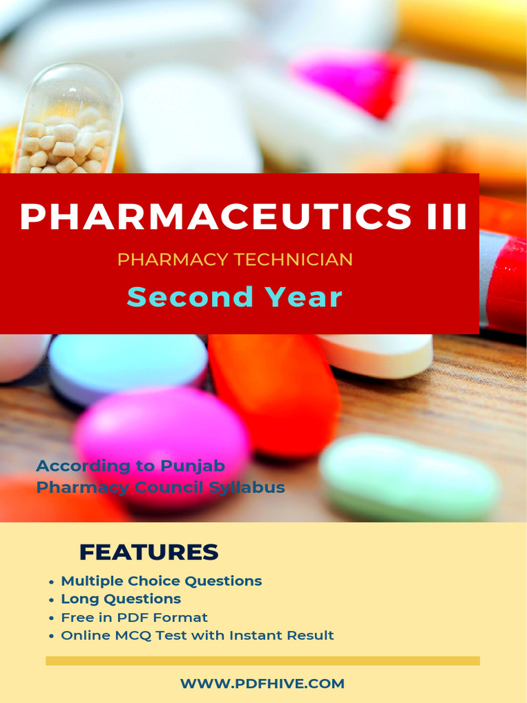 Pharmaceutics III (Pharmacy Technician) Download Free PDF | PDF ...