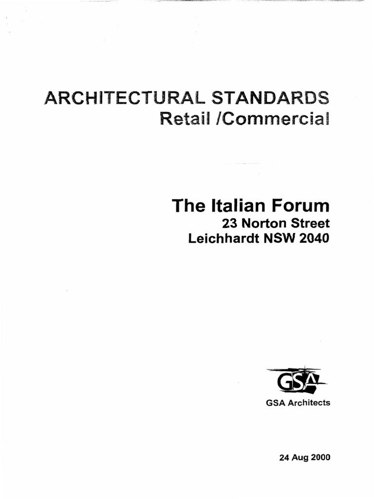 Architectural Standards - Italian Forum | PDF