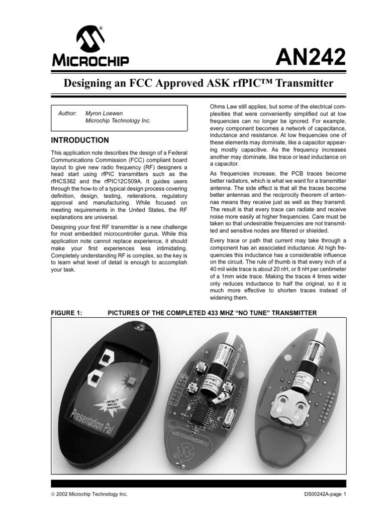 FCC Compliant RF Transmitter Design Guide | PDF | Antenna (Radio) | Radio