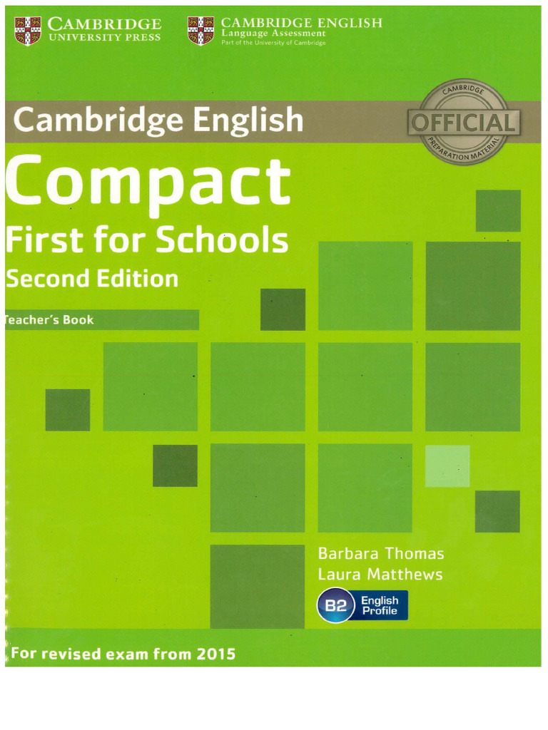 Compact First For Schools Teachers Book | PDF
