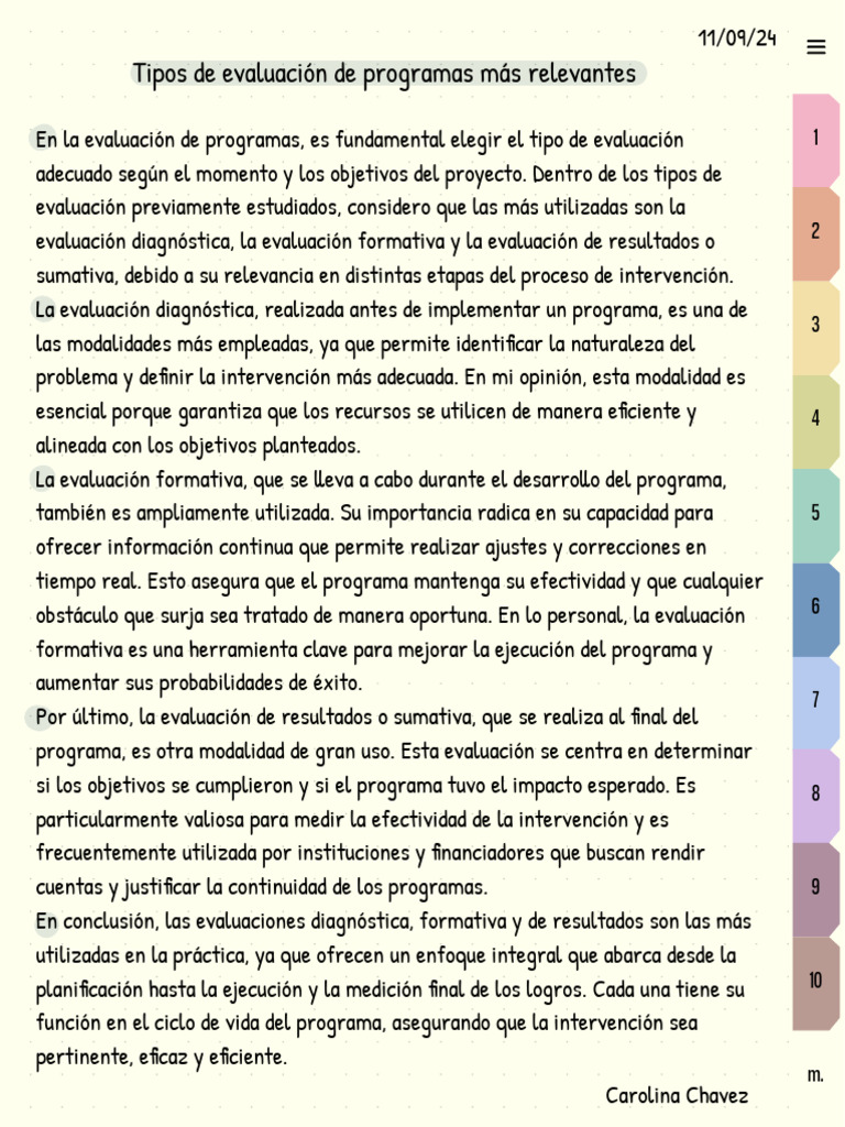 Act 7 Programas | PDF | Evaluación