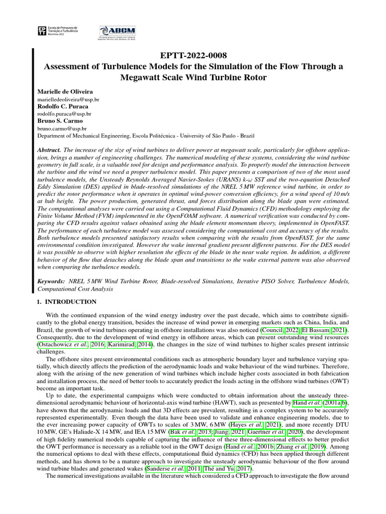 Image showcasing Turbulence Models for Wind Turbine CFD | PDF | Computational Fluid ...
