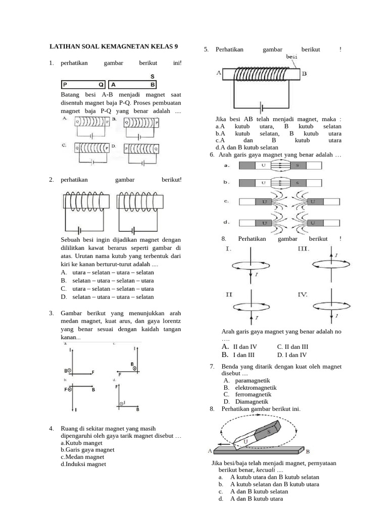 Arah Garis Gaya Magnet dan Medan Magnet | PDF