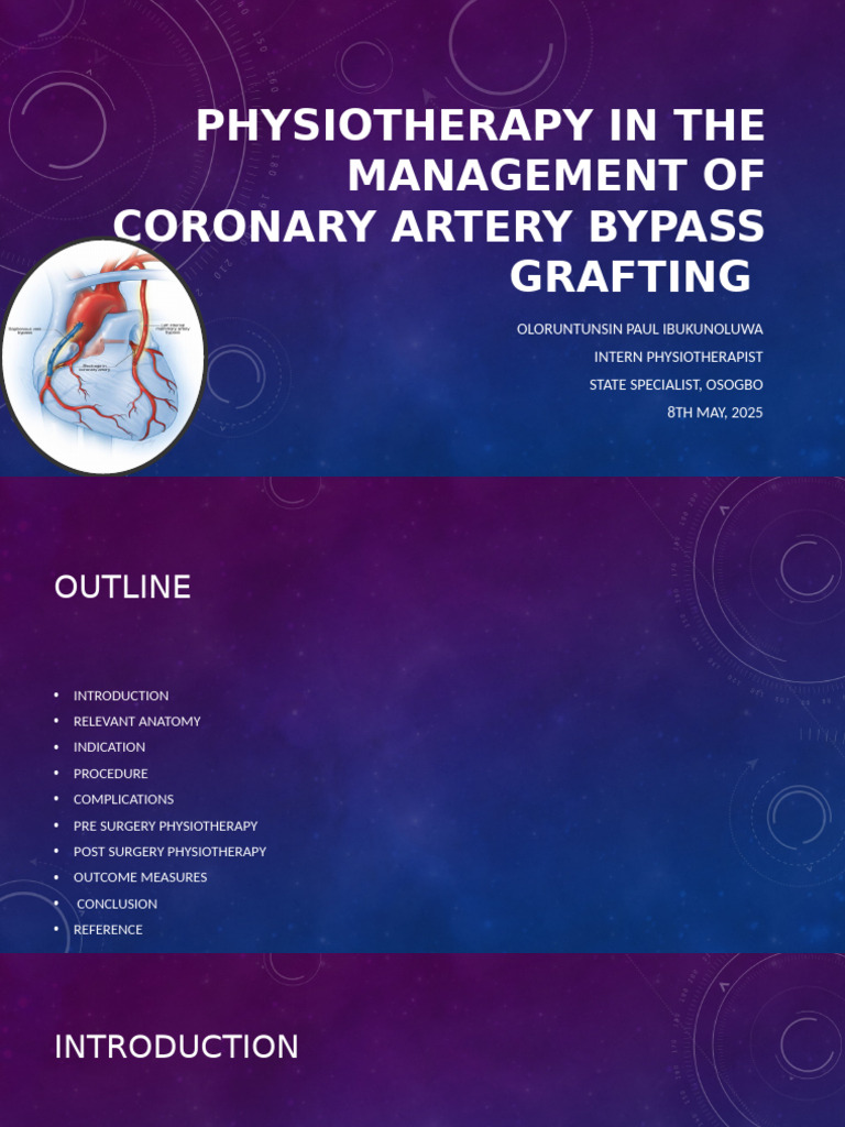 CABG Physiotherapy Management Guide | PDF | Coronary Artery Bypass ...