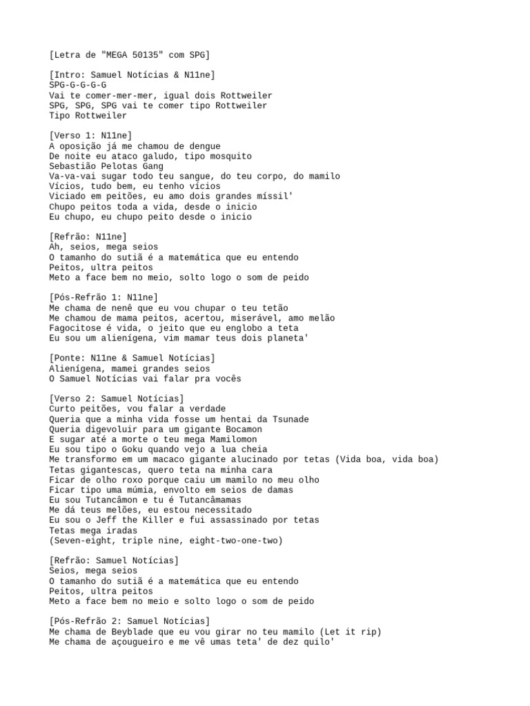 Letra da Música 