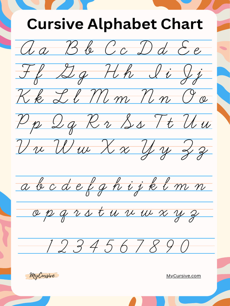 8.5 X 11 Cursive Chart | PDF