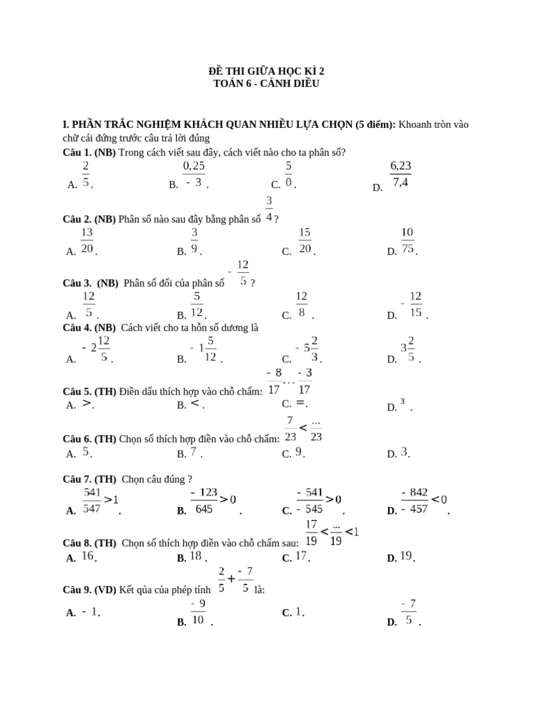 Toan6 CD2 | PDF