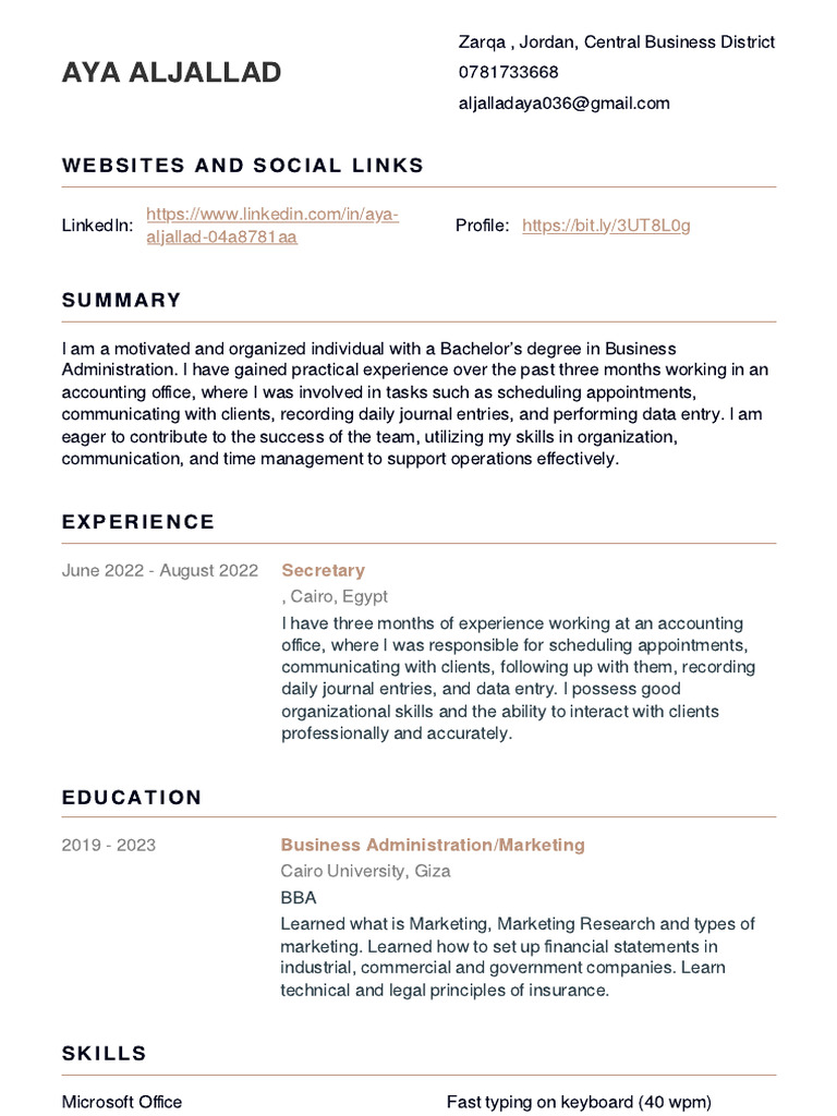 Resume 1 | PDF