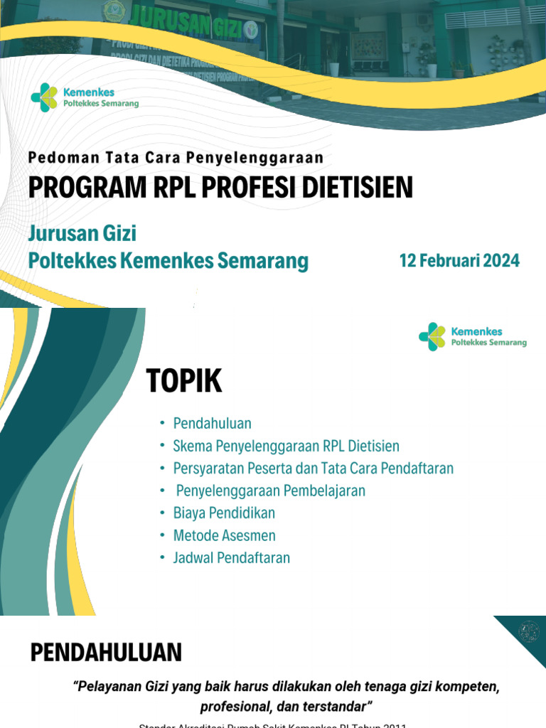 RPL Profesi Dietisien Poltekkes Semarang | PDF