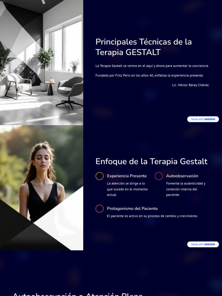 Técnicas Clave de la Terapia Gestalt | PDF | Las emociones | Terapia ...