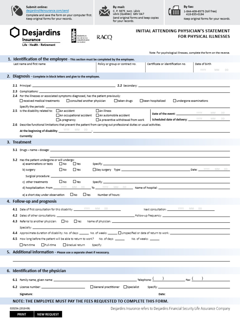 Physician's Statement for Illnesses | PDF | Physician | Surgery