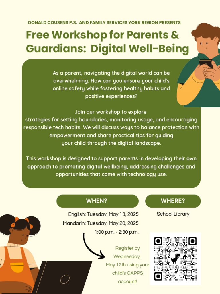 Photo inspiration: Digital Parenting Free Tips Available Reference: Digital Well Being Workshop For Parents
