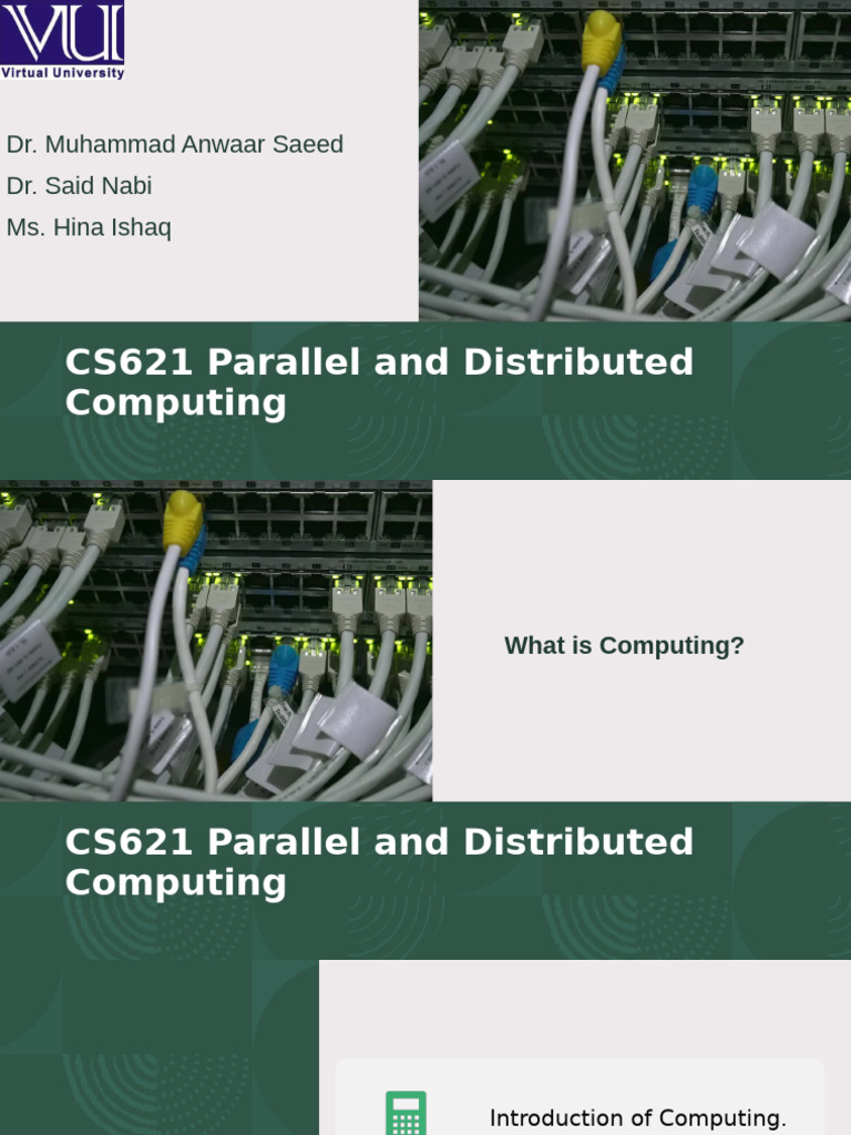 CS621 Week 01 | PDF | Parallel Computing | Multi Core Processor