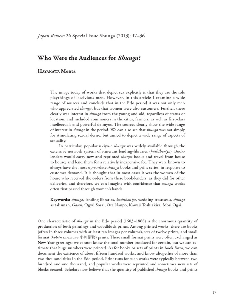 Audiences of Edo Period Shunga | PDF | Ukiyo E