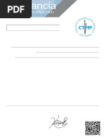 Constancia de Habilidad Profesional CTMP | PDF