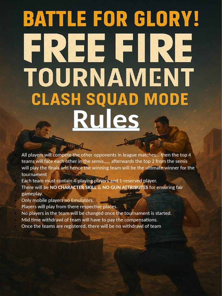 Free Fire Tournament Rules Overview | PDF