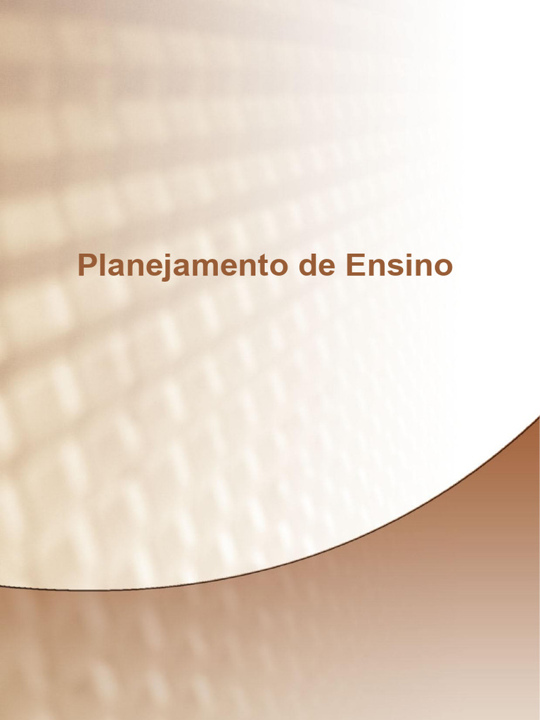 Princípios do Planejamento de Ensino | PDF | Planejamento