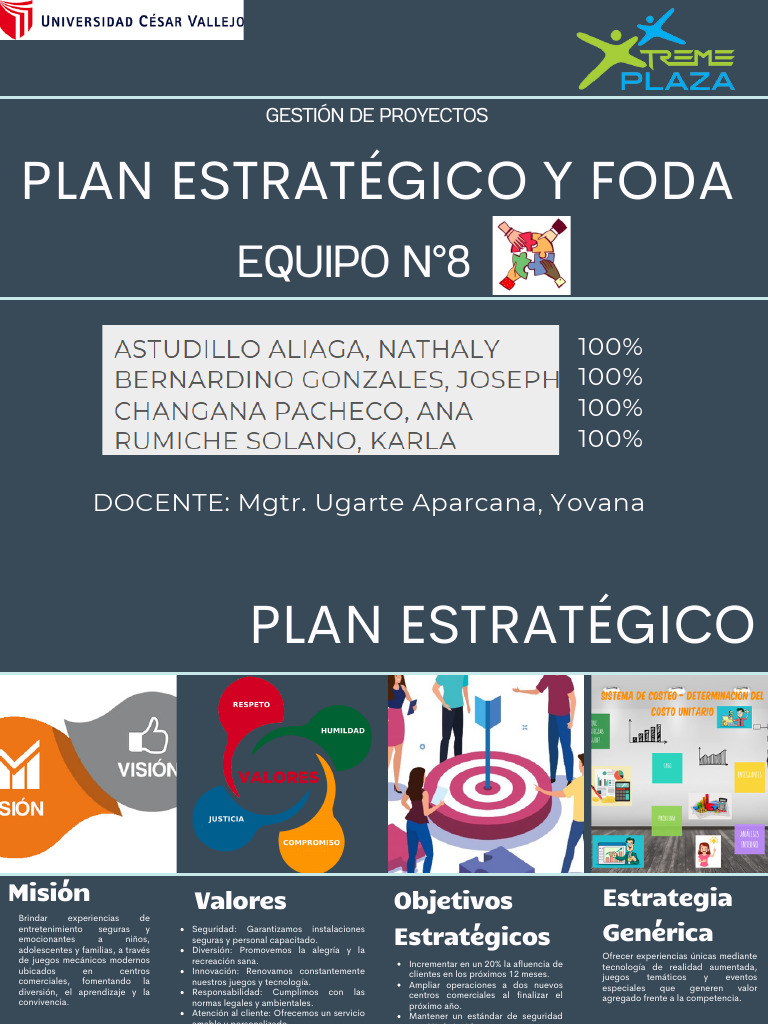 Plan Estratégico y FODA de Entretenimiento Familiar | PDF ...