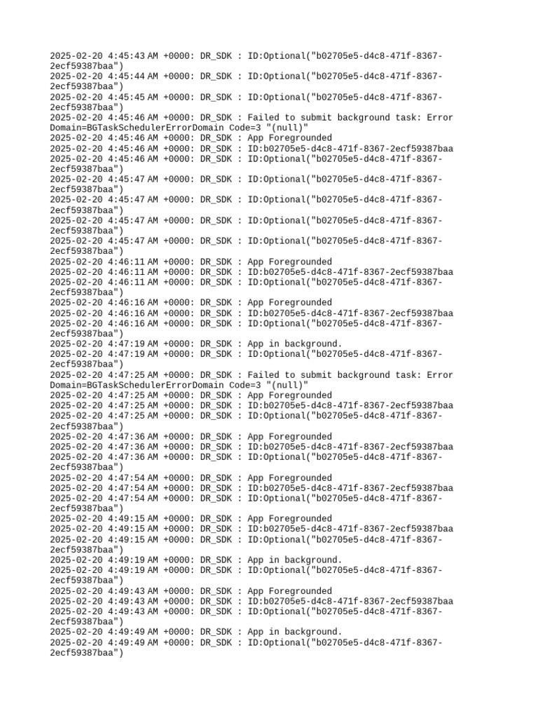Background Task Submission Errors | PDF