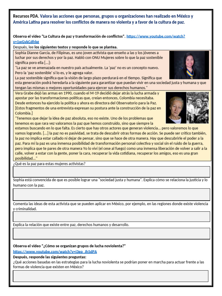 Cultura de Paz y No Violencia en América Latina | PDF | Paz | Violencia
