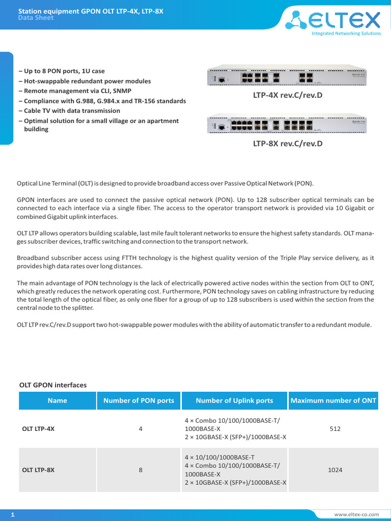 LTP-4X LTP-8X Revc Revd Datasheet 3.48.1 en | PDF | Fiber Optic ...