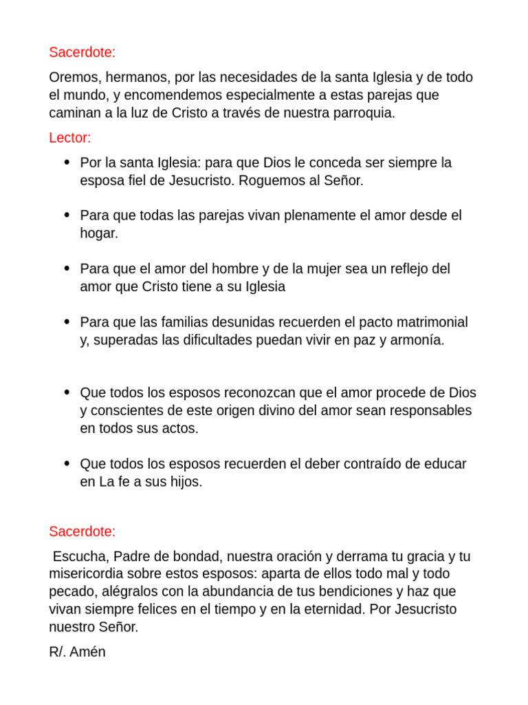Oraciones por el Amor y la Familia | PDF | Cristo (título) | eucaristía