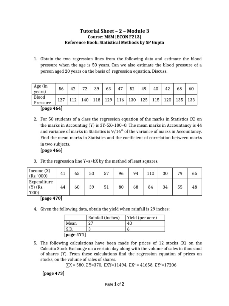 Regression Analysis and Estimation Techniques | PDF | Linear Regression ...