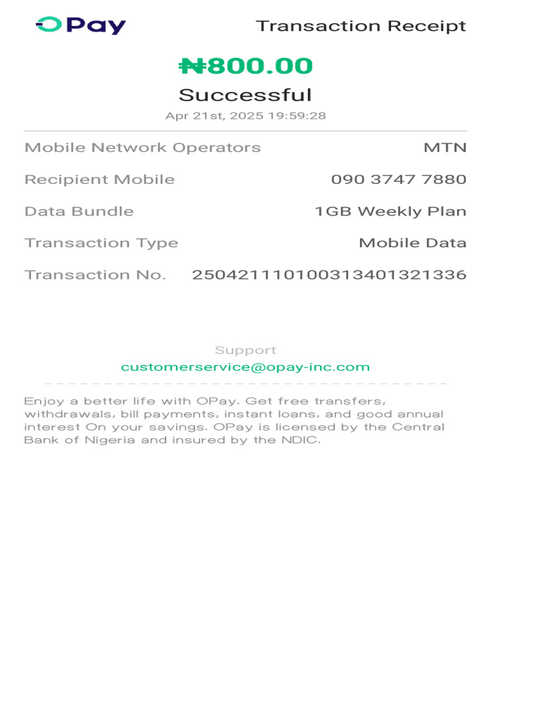 Transaction Receipt-250421110100313401321336 | PDF