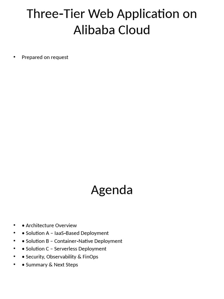 Three Tier Web Apps on Alibaba Cloud | PDF
