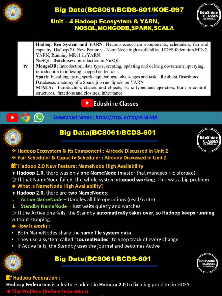 Hadoop Ecosystem Overview and Features | PDF | Apache Hadoop | No Sql
