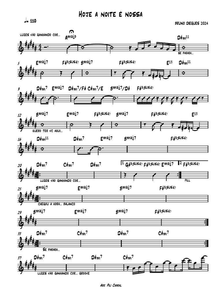 HOJE A NOITE É NOSSA - Full Score | PDF