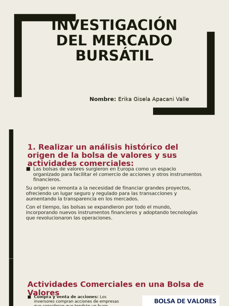Investigación de Mercado Bursátil.1 | PDF | Bolsa | Fondo de inversion
