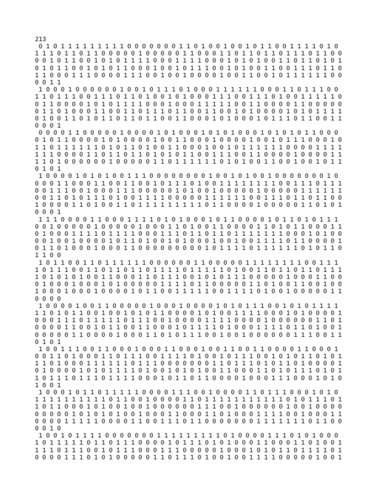 Data Analysis of Binary Sequences | PDF