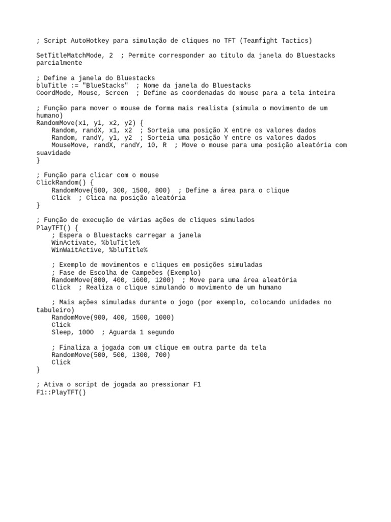 Script AutoHotkey para TFT | PDF