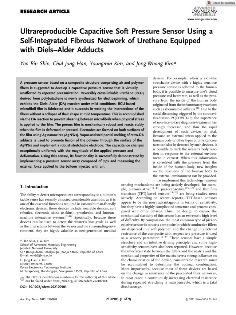 Ultrareproducible Capacitive Soft Pressure Sensor Using A Self ...