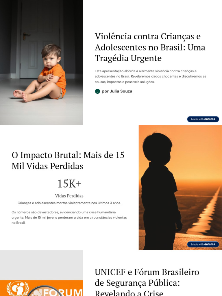 Violência Contra Crianças no Brasil: Dados e Soluções | PDF | Violência ...