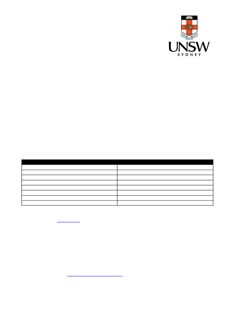 UNSW Application Acknowledgment Letter | PDF