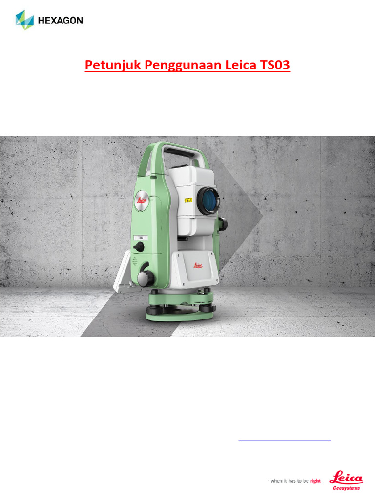 Tutorial TS Leica TS03 | PDF