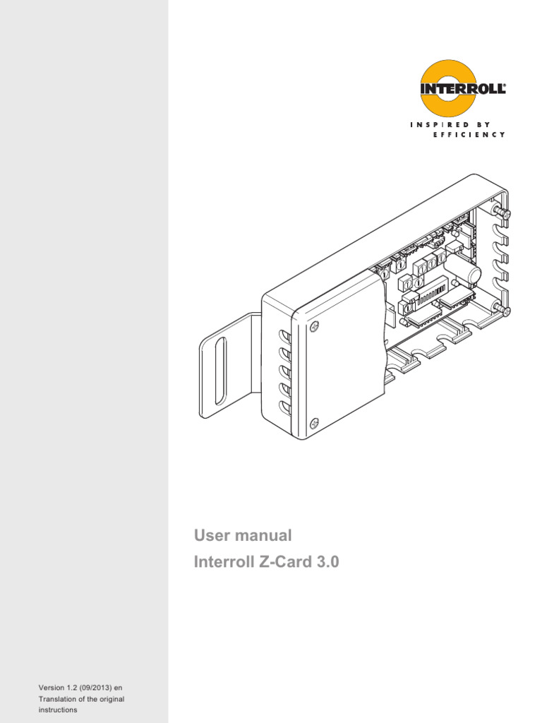 Interroll Z-Card 3.0 User Manual | PDF | Programmable Logic Controller ...