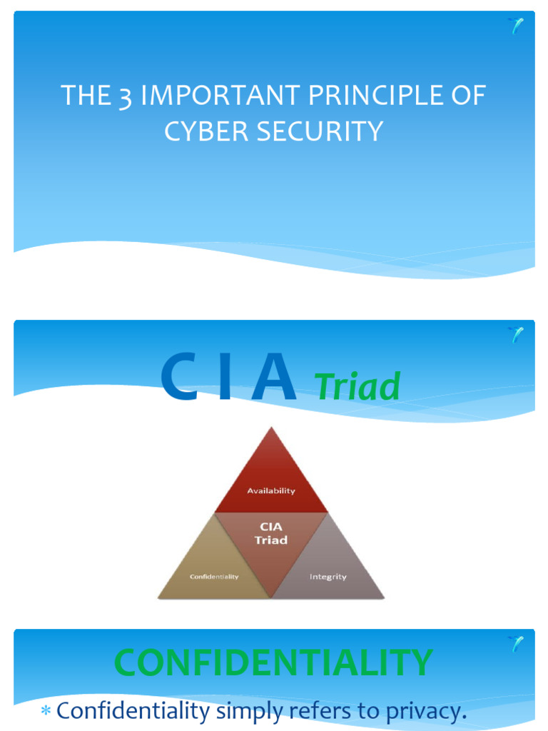 Understanding the CIA Triad Principles | PDF