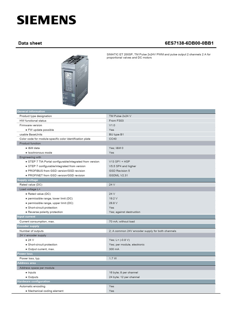 6ES71386DB000BB1 Datasheet en | PDF | Electronic Engineering | Computer ...