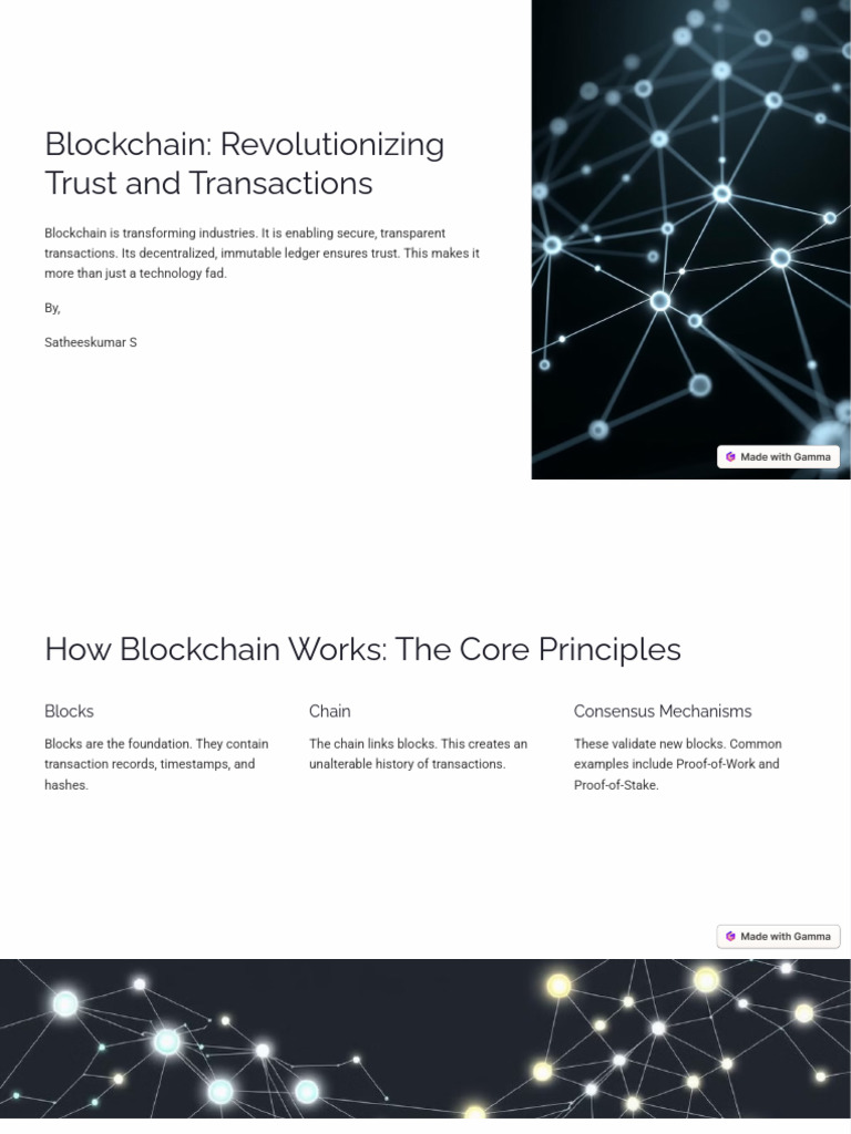 Blockchain Revolutionizing Trust and Transactions | PDF | Applications ...