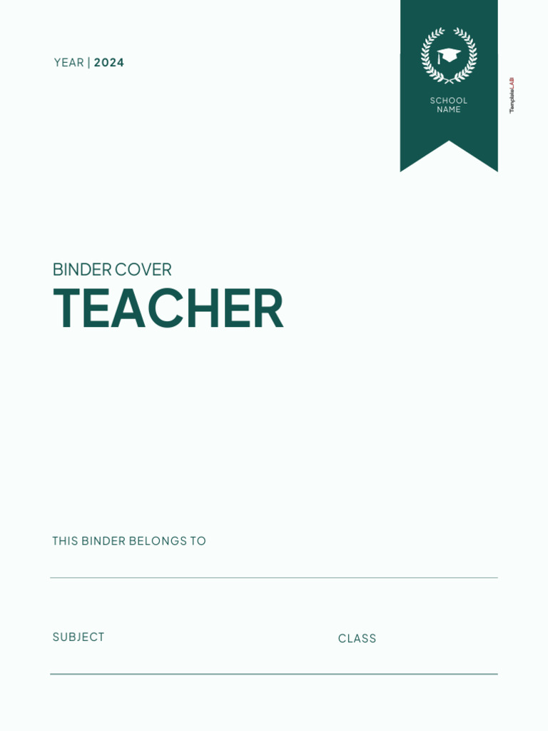 Teacher Binder Cover | PDF