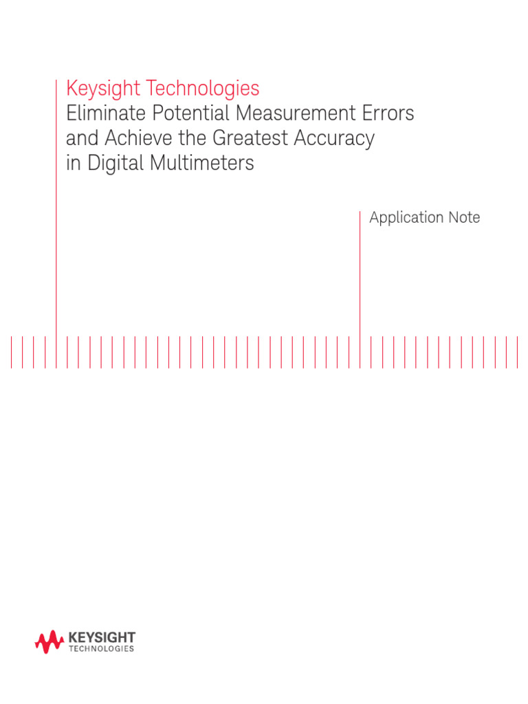 Keysight 34465A DMM Error Reduction Guide | PDF | Electromagnetic ...