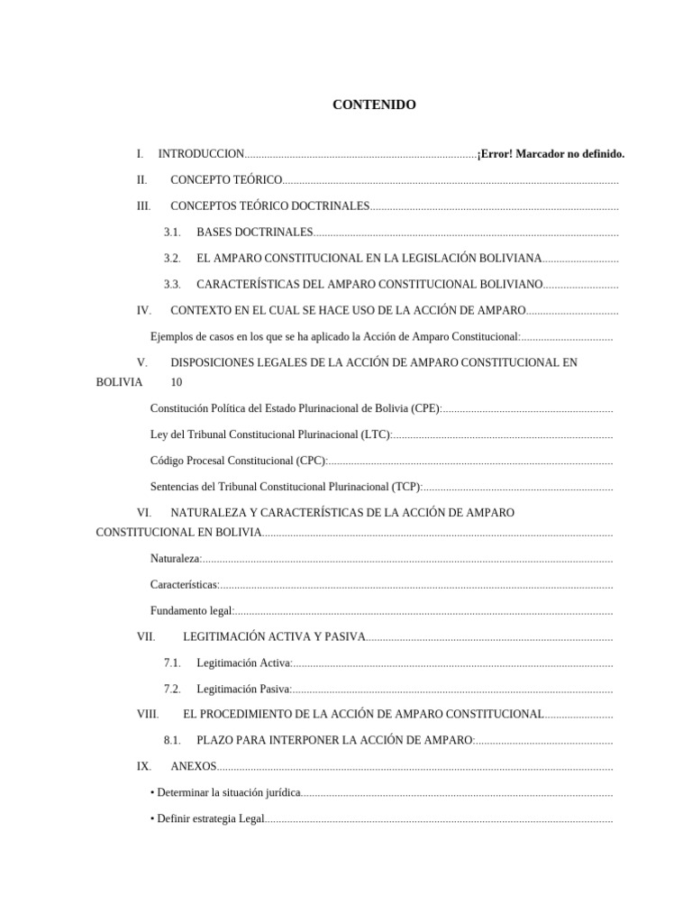 Accion de Amparo Constitucional | PDF | Demanda judicial | Caso de ley