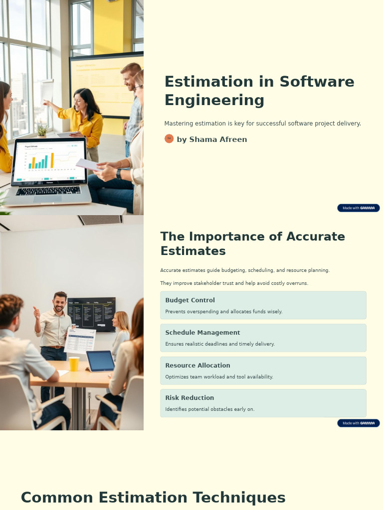 Mastering Software Estimation Techniques | PDF | Risk | Risk Management