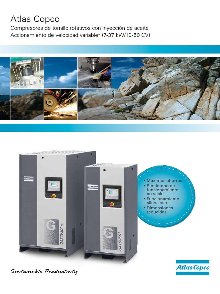 ATLAS COPCO Brochure Ga VSD+ Spanish - tcm835-3536923 2014 | PDF | Uso ...