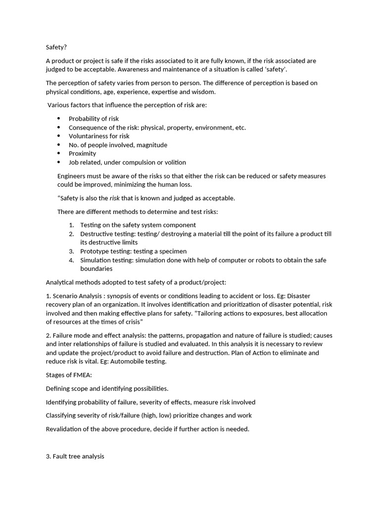 Understanding Safety and Risk Assessment | PDF | Risk | Safety