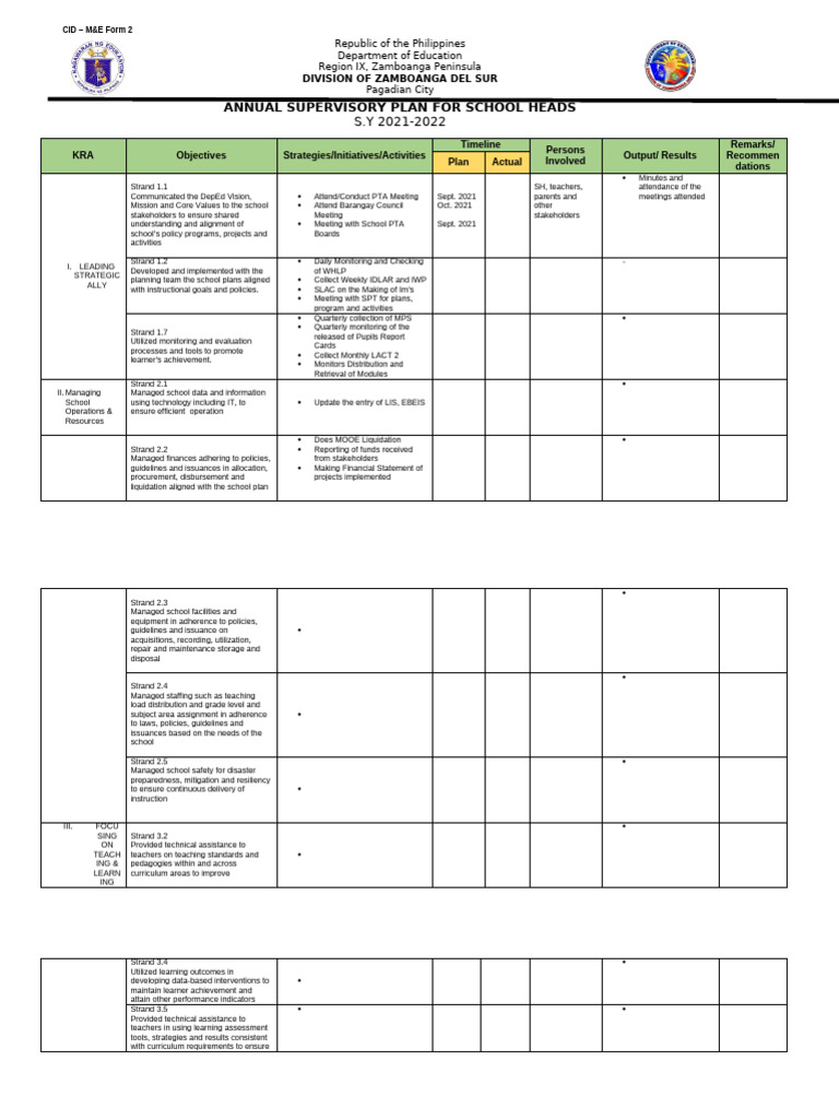 Cid Me Form 2 Annual | PDF | Learning | Teachers